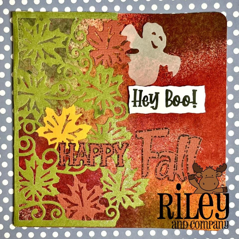 Riley And Company Funny Hey Boo Season Cling Rubber Stamp rwd-1176 happy fall