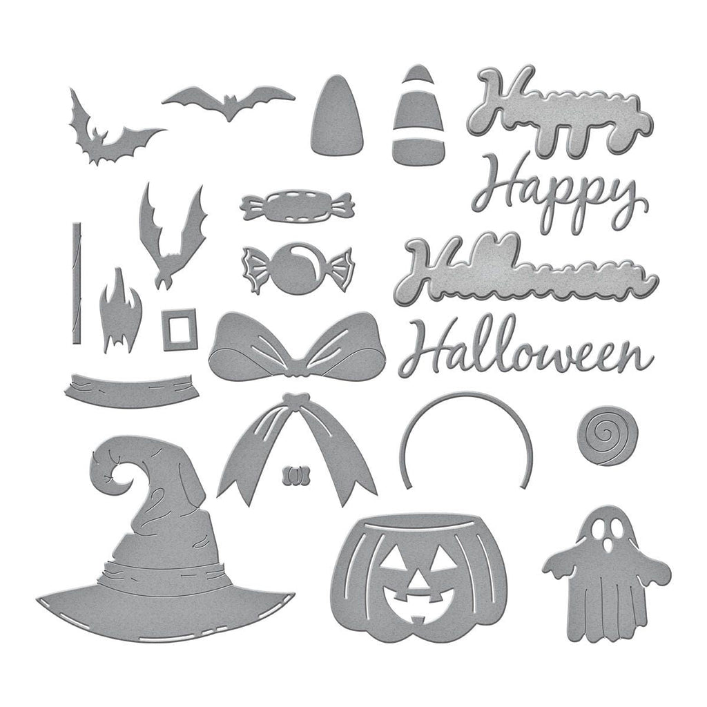 s5-601 Spellbinders Halloween Wreath Add-Ons Etched Dies