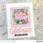 Pretty Pink Posh Celebrate Script Die