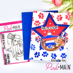 Pink and Main June Pup Clear Stamps PM0632 America