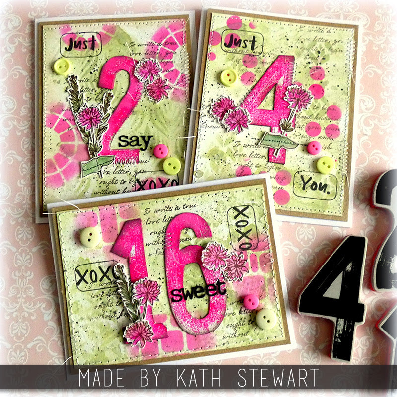 Tim Holtz Cling Rubber Stamps Paint By Number cms483 sweet 16