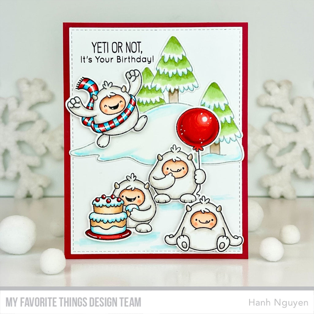 My Favorite Things Yeti or Not Clear Stamps and Dies Set It's Your Birthday | color-code:alt1