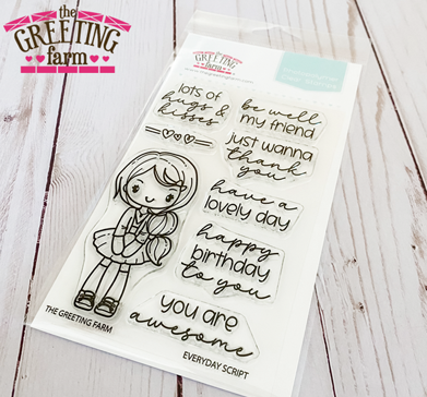 The Greeting Farm Everyday Script Clear Stamps