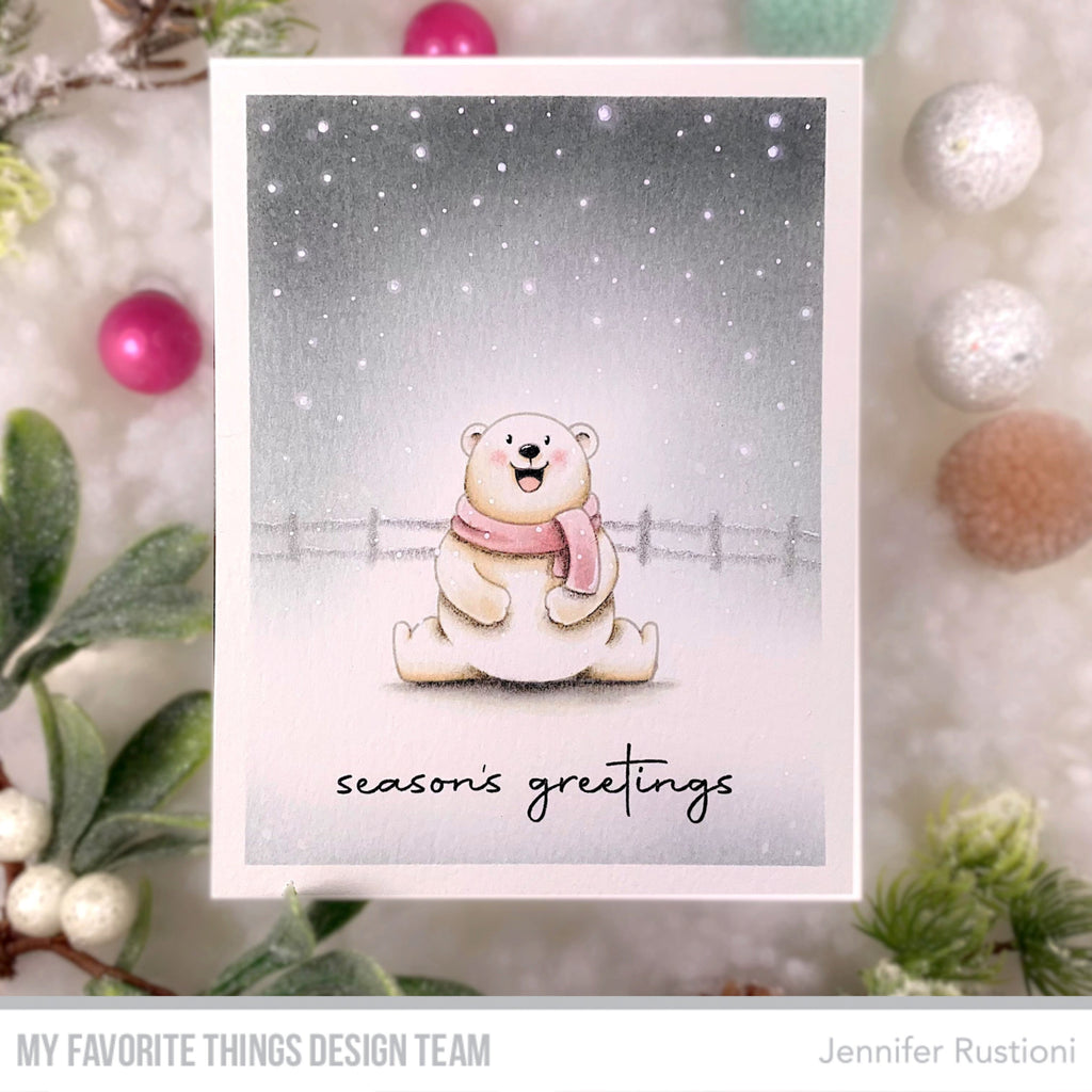 My Favorite Things North Pole Pals Clear Stamps and Dies Set Season's Greetings | color-code:alt1