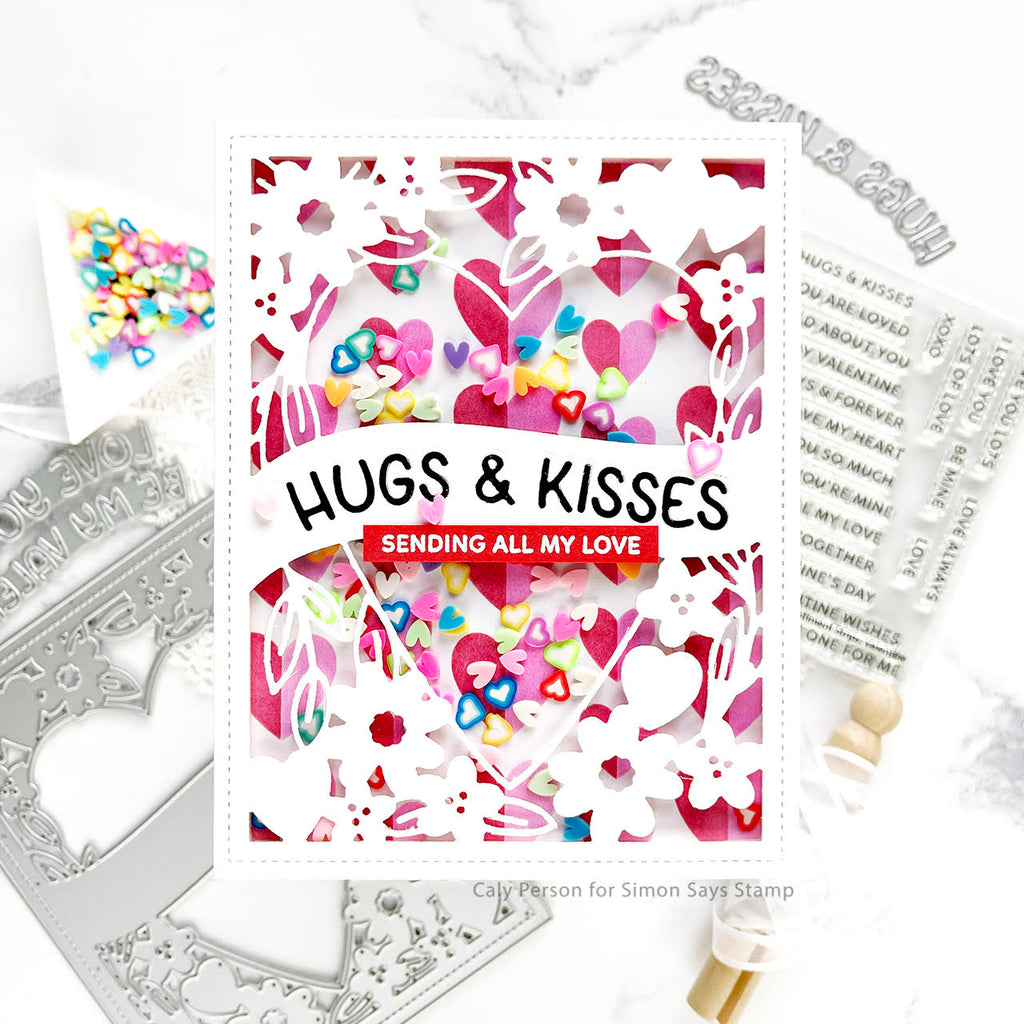 Pretty Pink Posh Colorful Hearts Clay Confetti sending love