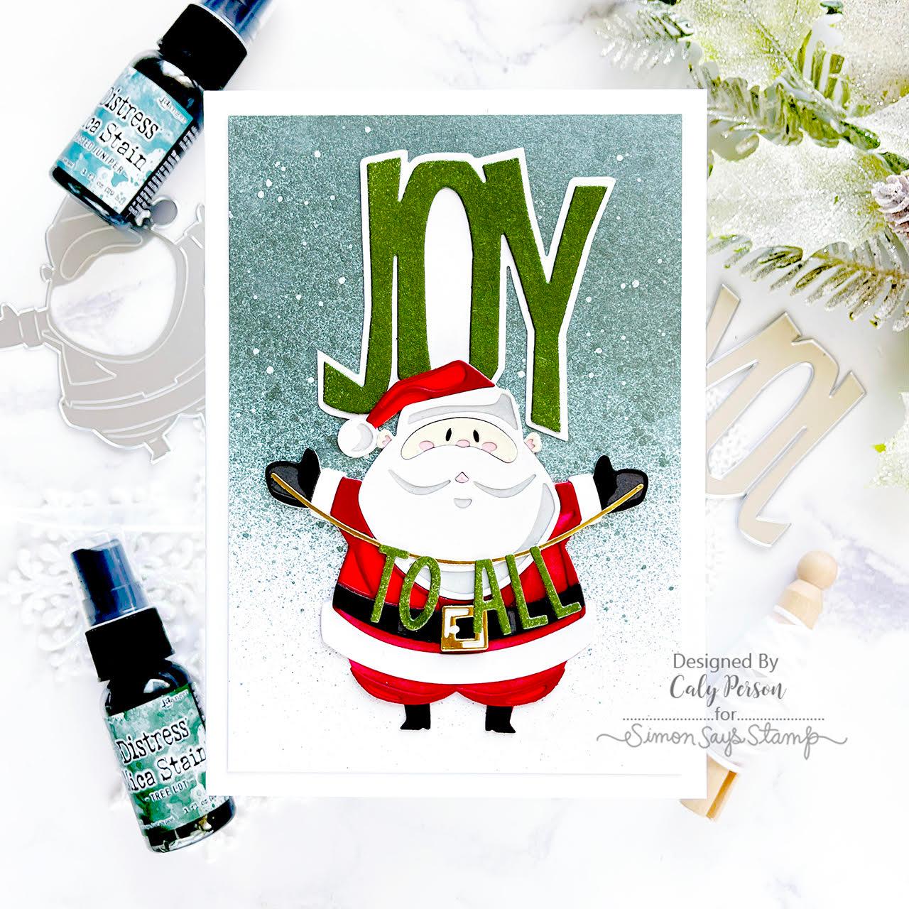 Tim Holtz Sizzix Santa Greetings, Colorize Thinlits Dies 666338 christmas card | color-code:ALT01