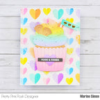 Pretty Pink Posh Half Hearts Stencils*