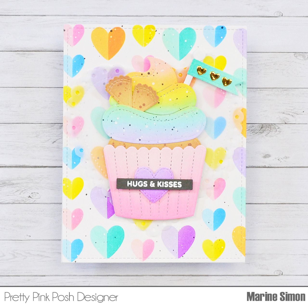 Pretty Pink Posh Half Hearts Stencils*