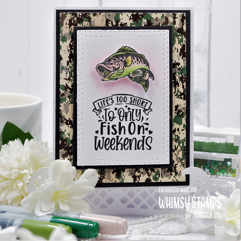 Whimsy Stamps Bite Me Clear Stamps WSD379a Fish
