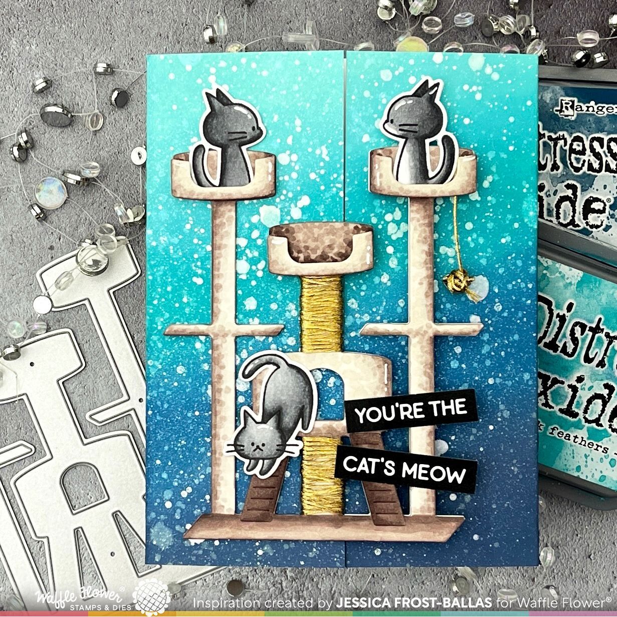 Waffle Flower Cat Tree House Dies 421545 cute cats