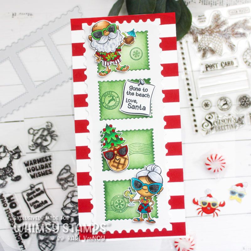 Whimsy Stamps Tropical Christmas Clear Stamps khb210 pineapple tree