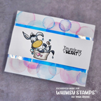 Whimsy Stamps Donkey Love Clear Stamps c1432 bubbles