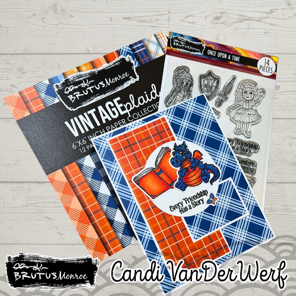 Brutus Monroe Vintage Plaid 6x6 Paper Pad bru4929 dragon