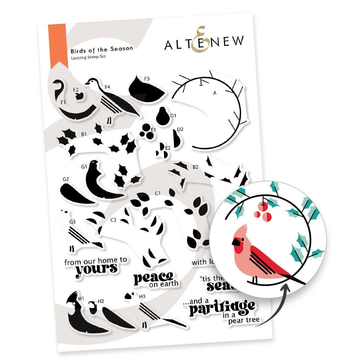 Altenew Birds of the Season Clear Stamps alt8092