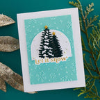 e3d-069 Spellbinders Sparkling Snow 3D Embossing Folder let it snow