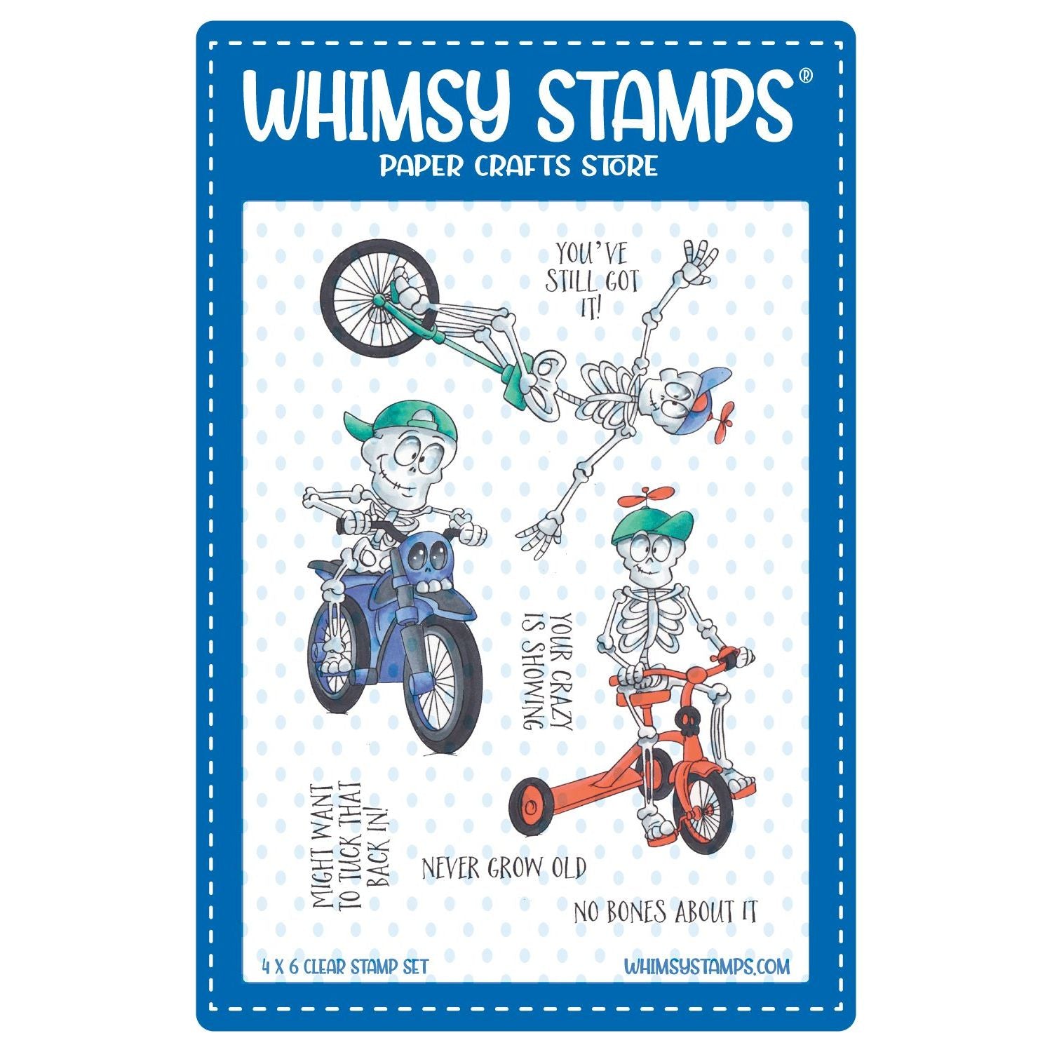 Whimsy Stamps Never Grow Old Clear Stamps dp1127