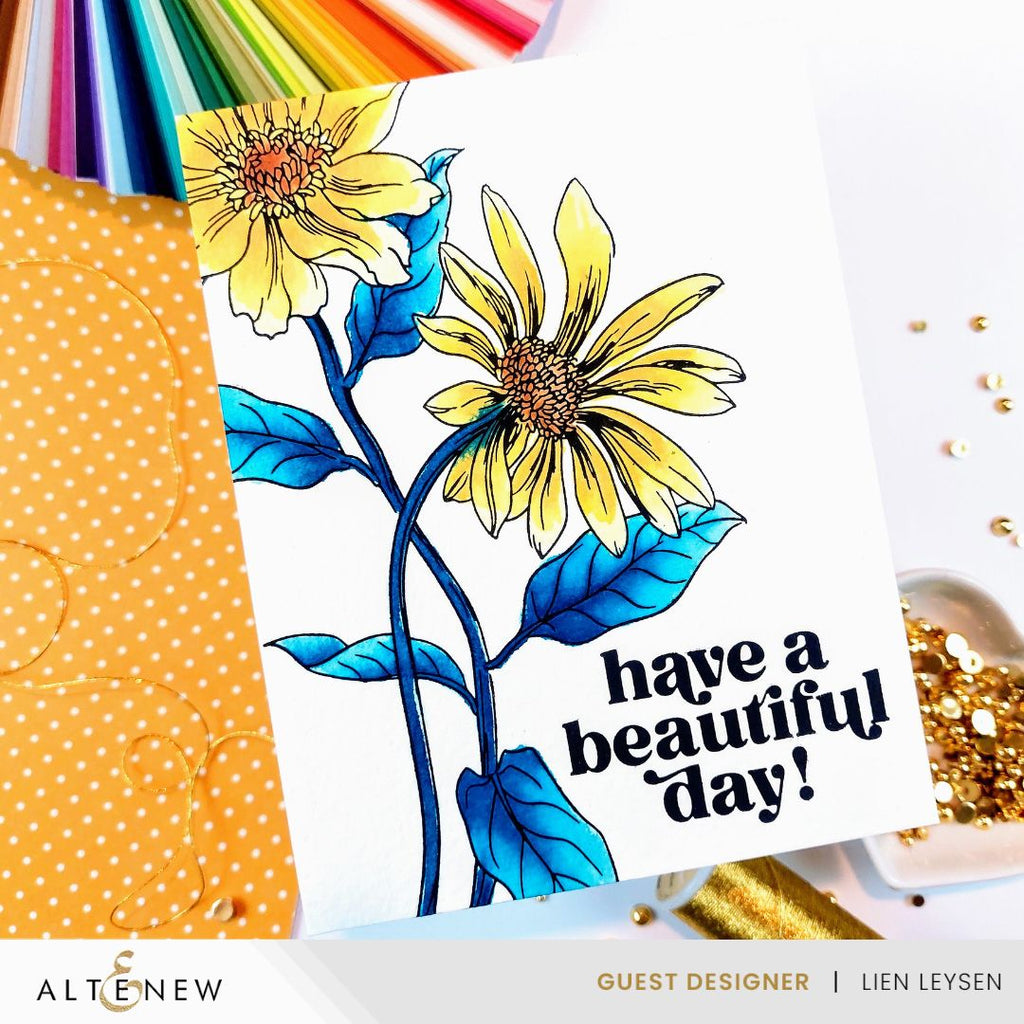 Altenew Classical Sentiments Press Plates alt8472 have a beautiful day