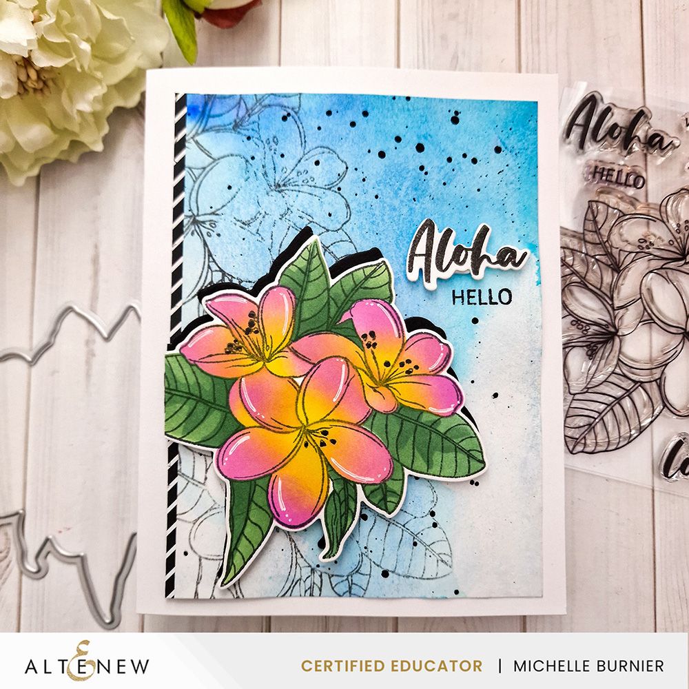 Altenew Exotic Plumerias Dies ALT8038 aloha