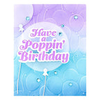 GLP-384 Spellbinders Glimmering Poppin Birthday Hot Foil Plate and Die Set Birthday