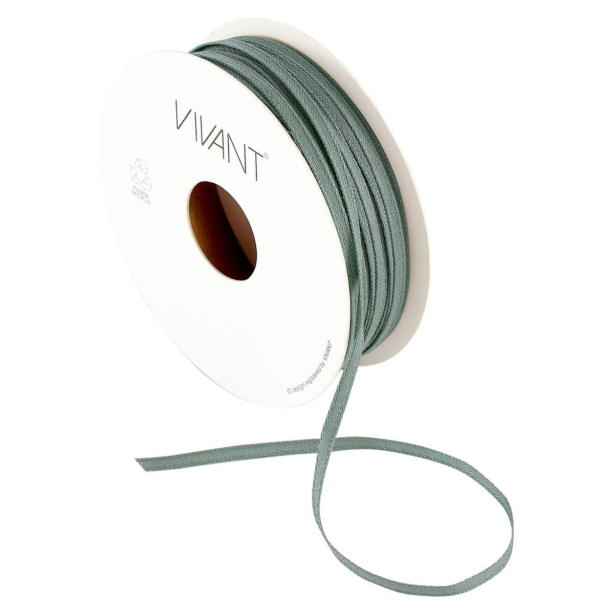 Vivant Texture Sage Green Narrow Ribbon 21.87 yards 2015.2003.60A