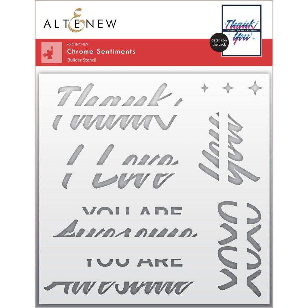 Altenew Chrome Sentiments Stencil alt8828