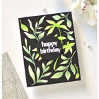 Altenew Zero Waste Leaf Pattern Die ALT7640 Happy Birthday Card | color-code:ALT02