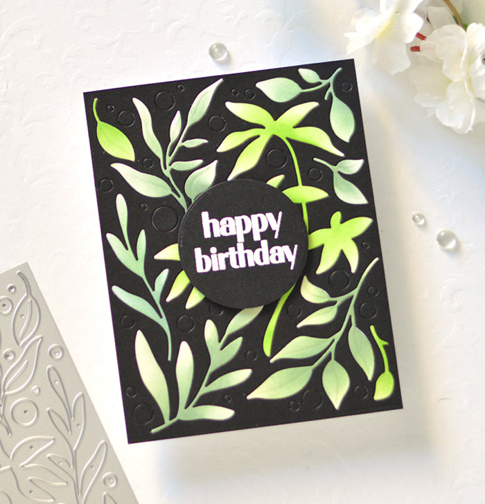 Altenew LINEAR SPIRAL Clear Stamps ALT7228 happy birthday | color-code:ALT01