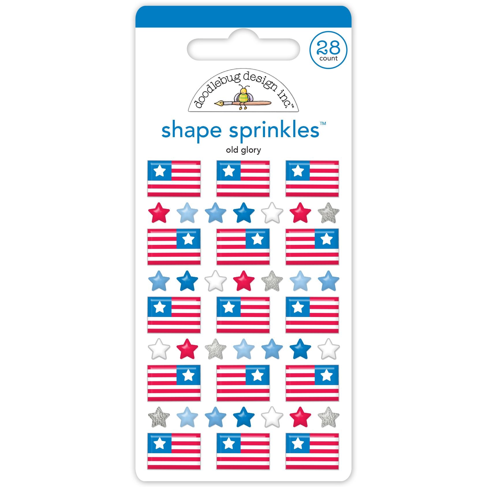 Doodlebug Old Glory Shape Sprinkles 8502