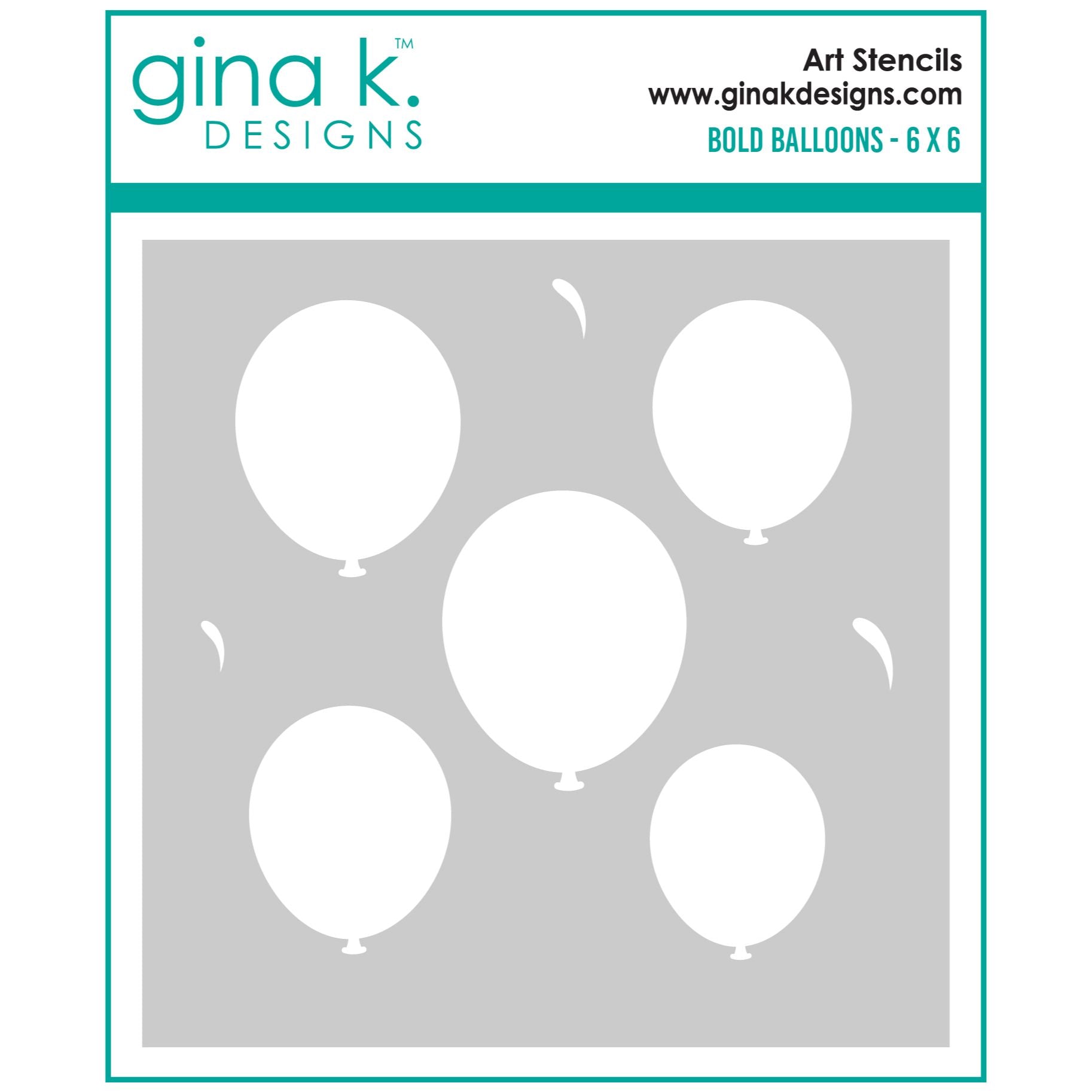 Gina K Bold Balloons Stencil Gina K Bold Balloons Stencil