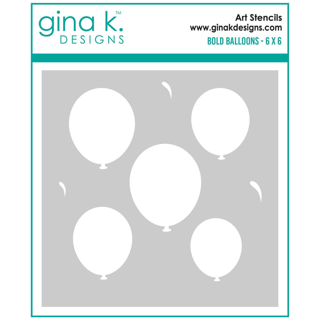 Gina K Designs Bold Balloons Stencil gkdst68