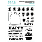 Gina K Designs Cupcake Party Clear Stamps mm133