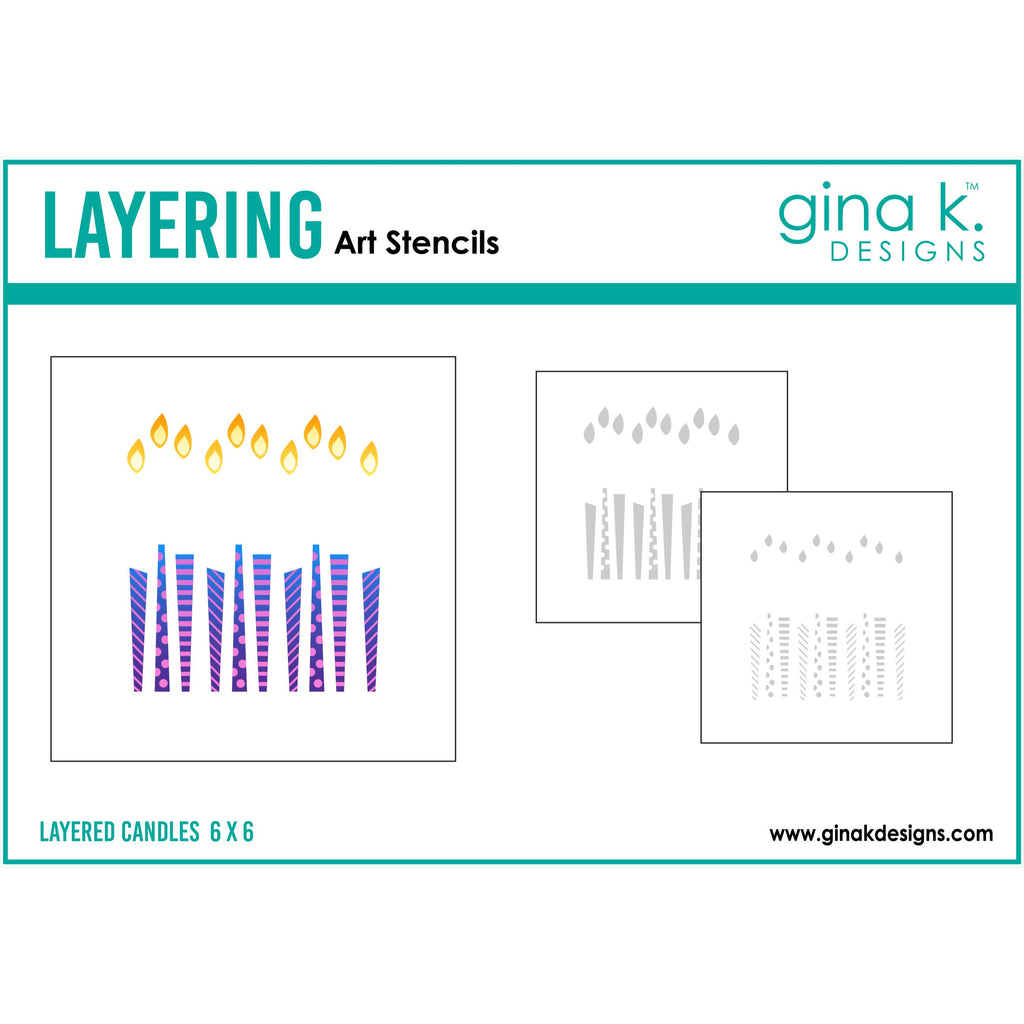 Gina K Designs Layered Candles Layering Stencils gkdst69