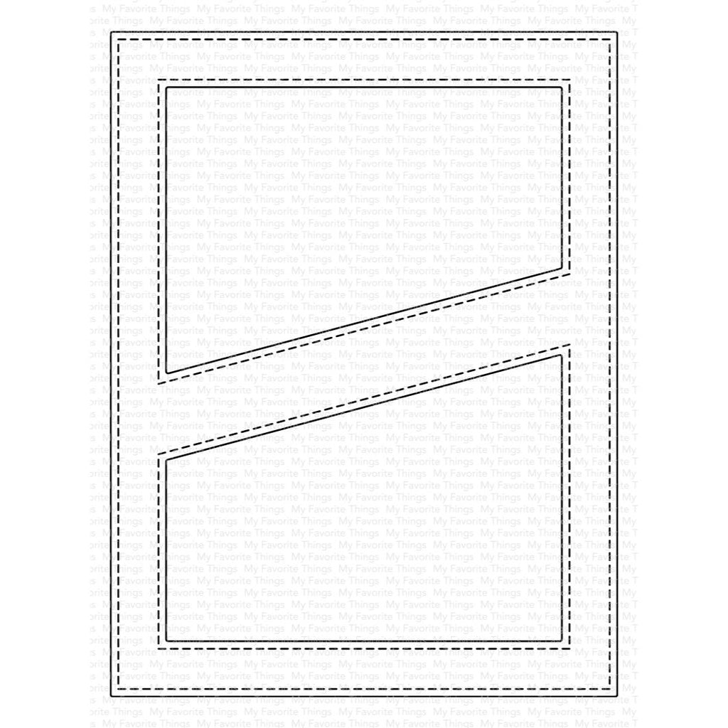 My Favorite Things Stitched Diagonal Center Strip Cover-Up Die Die-Namics mft2749