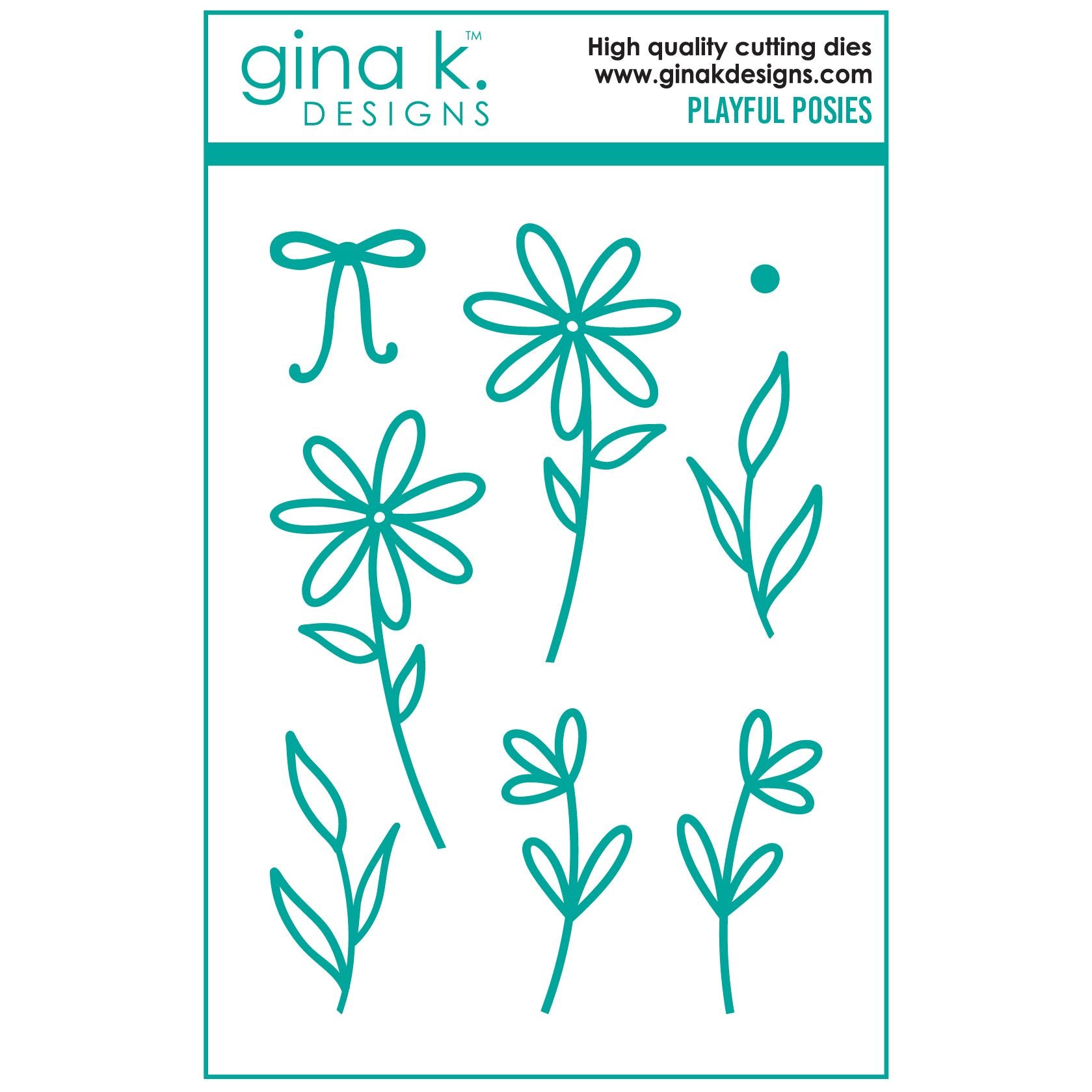Gina K Designs Playful Posies Dies die0405