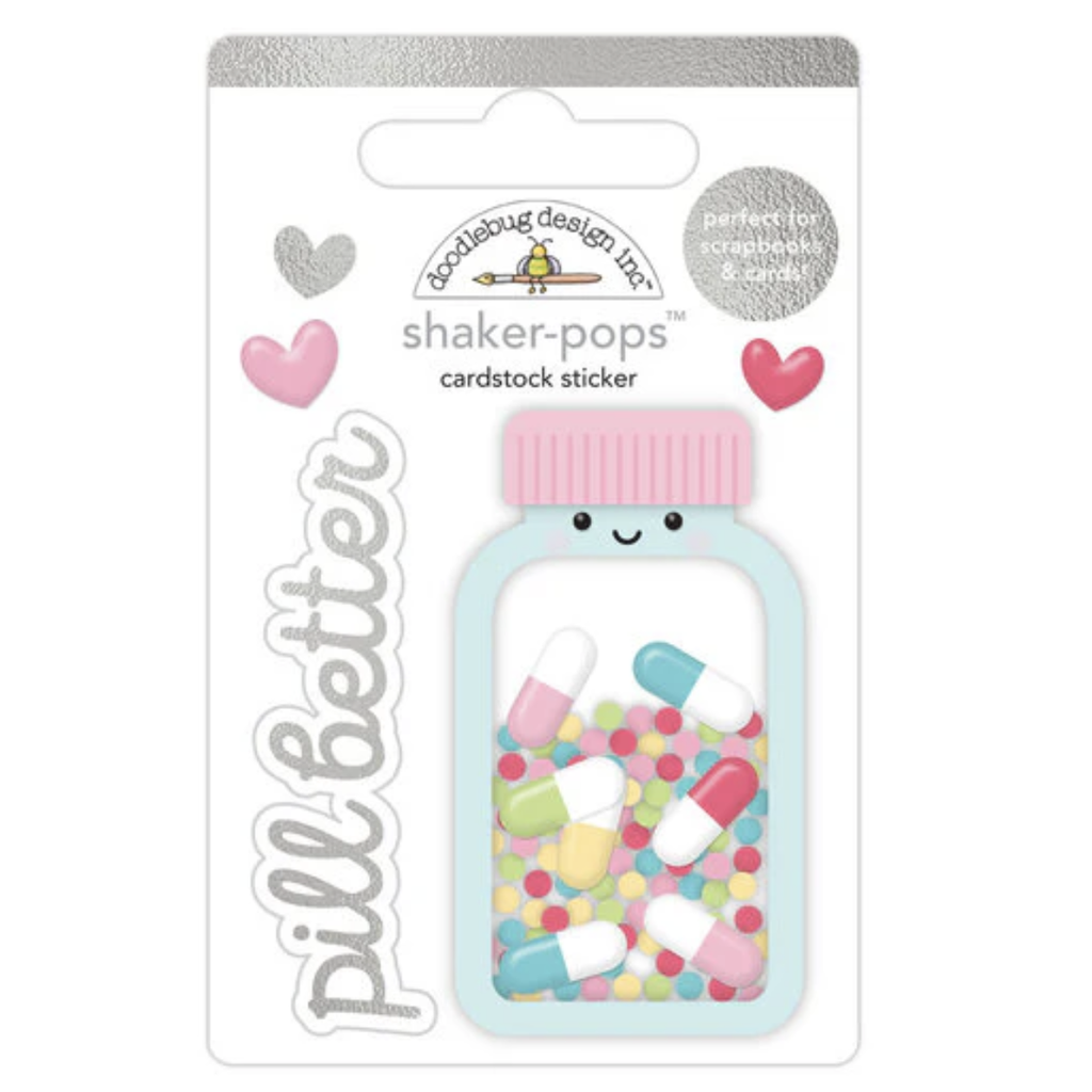 Doodlebug Pill Better Shaker-Pops 3D Stickers 8011.