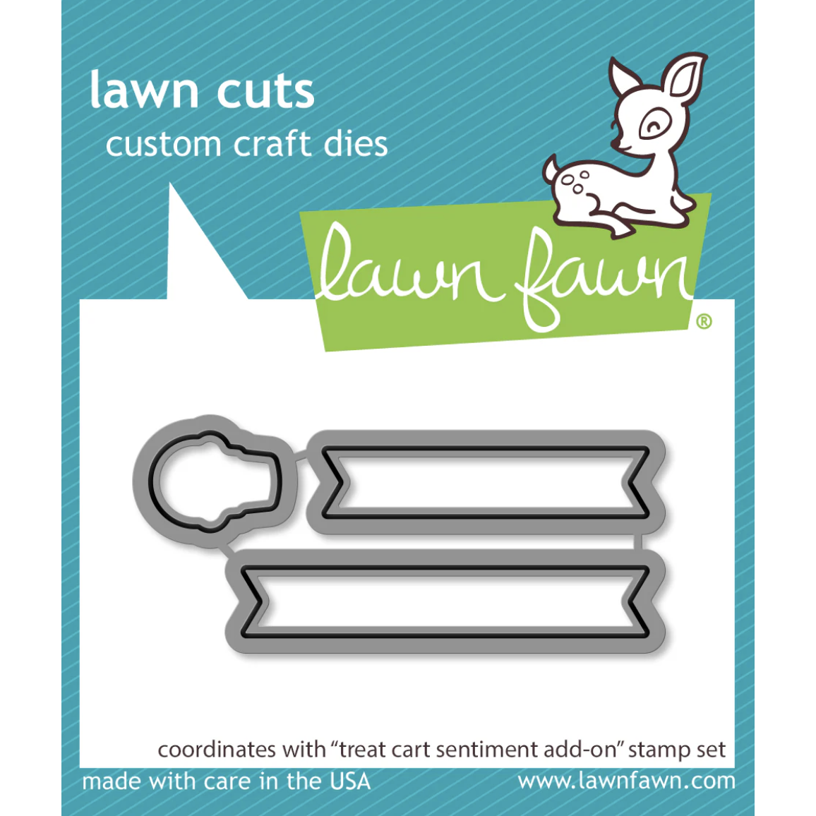 Lawn Fawn Treat Cart Sentiment Add-On Coordinating Dies lf3414