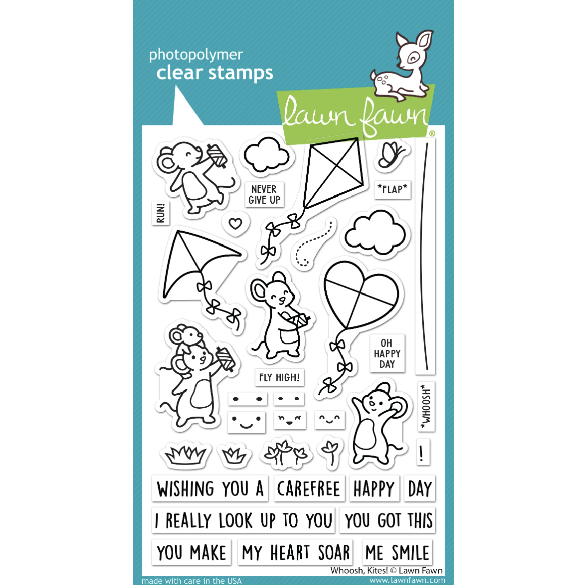 Lawn Fawn Whoosh, Kites! Clear Stamps lf3417