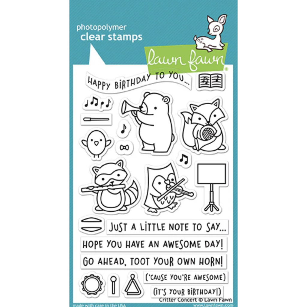 Lawn Fawn Critter Concert Clear Stamps lf1682