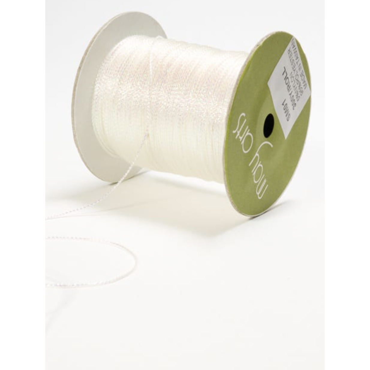 May Arts Iridescent White Metallic String sm1-01