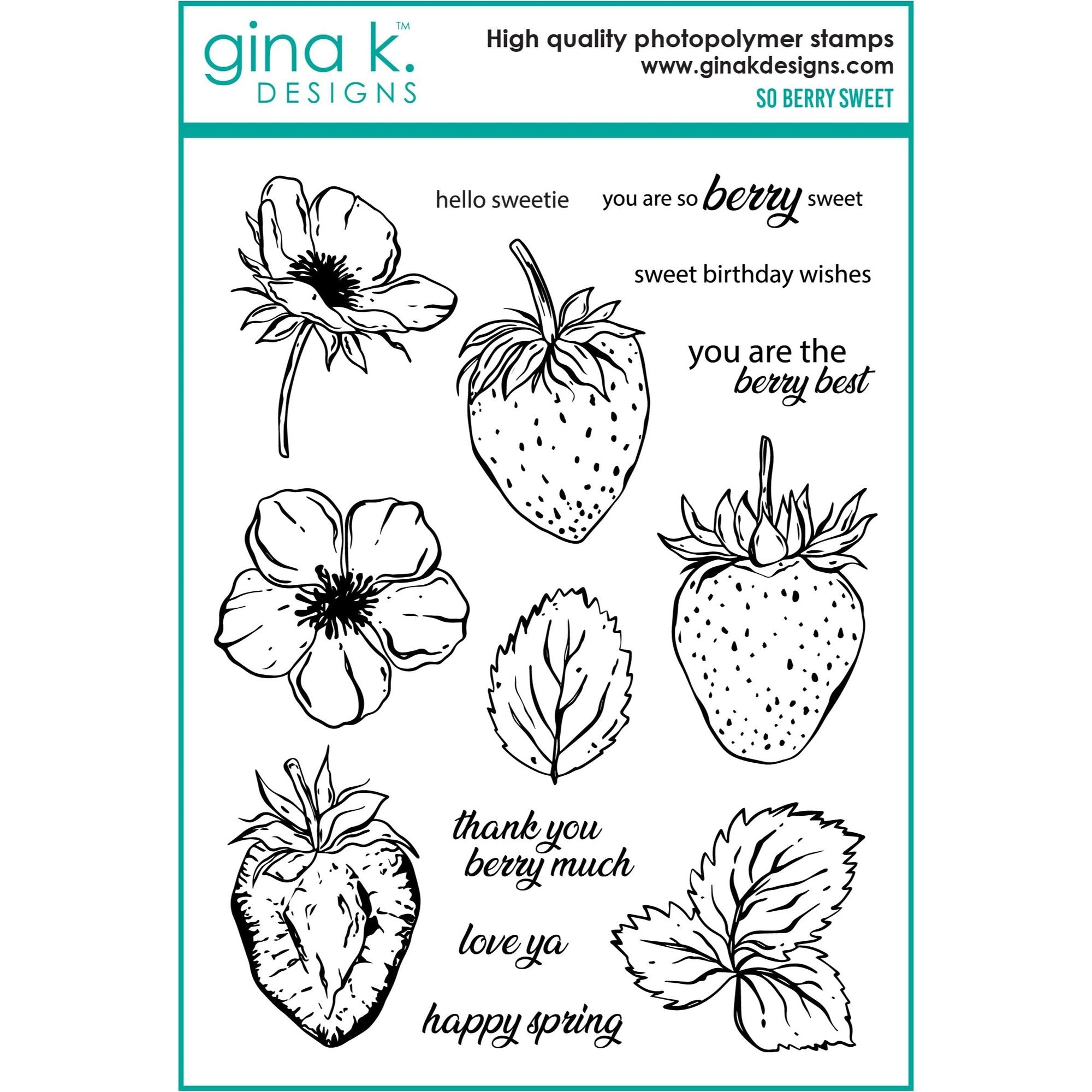 Gina K Designs So Berry Sweet Clear Stamps hs55