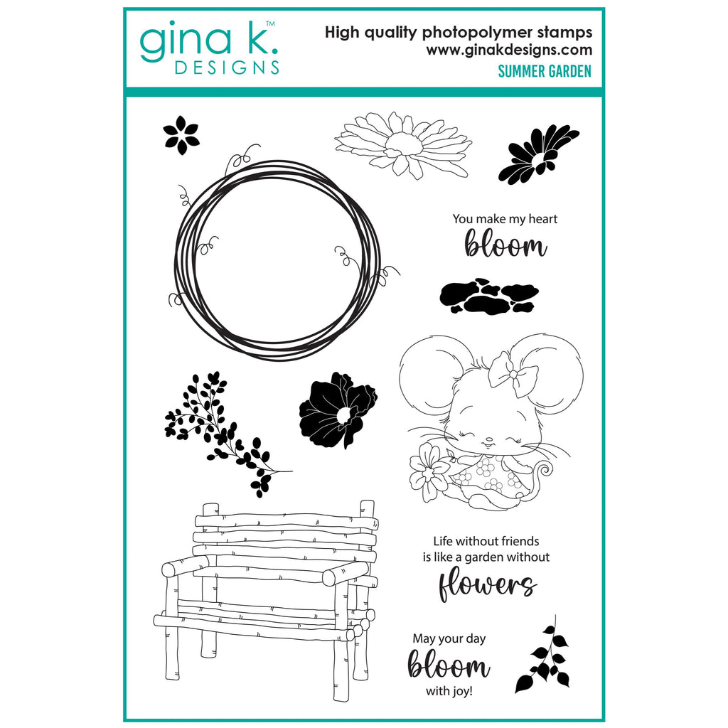 Gina K Designs Summer Garden Clear Stamps
