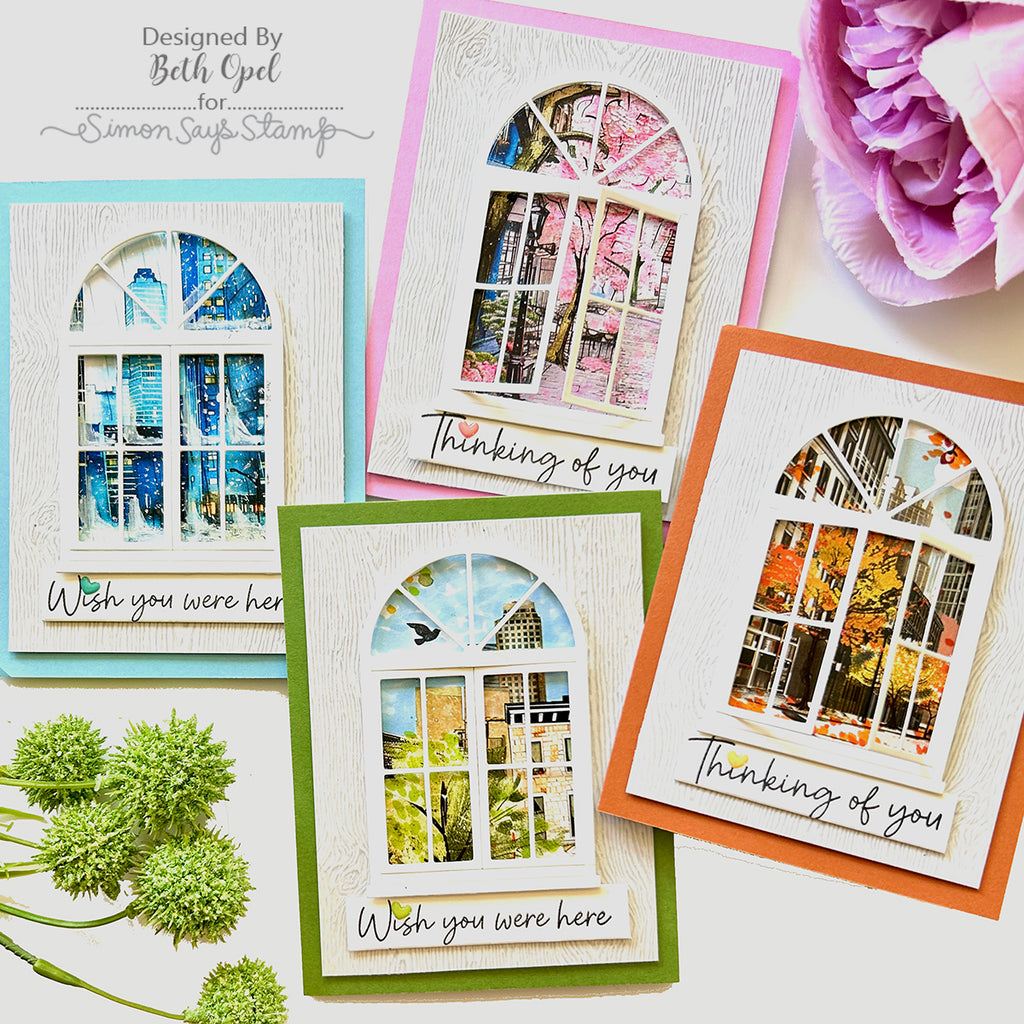 Simon Says Stamp Window Trio Wafer Dies 1401sd Thinking of You Cards | color-code:ALT04