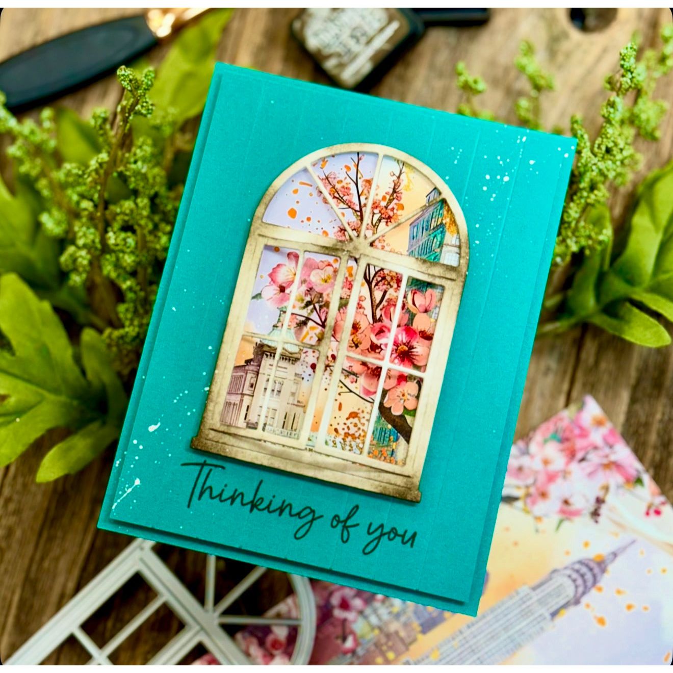 Simon Says Stamp Window Trio Wafer Dies 1401sd Thinking of You Card | color-code:ALT07