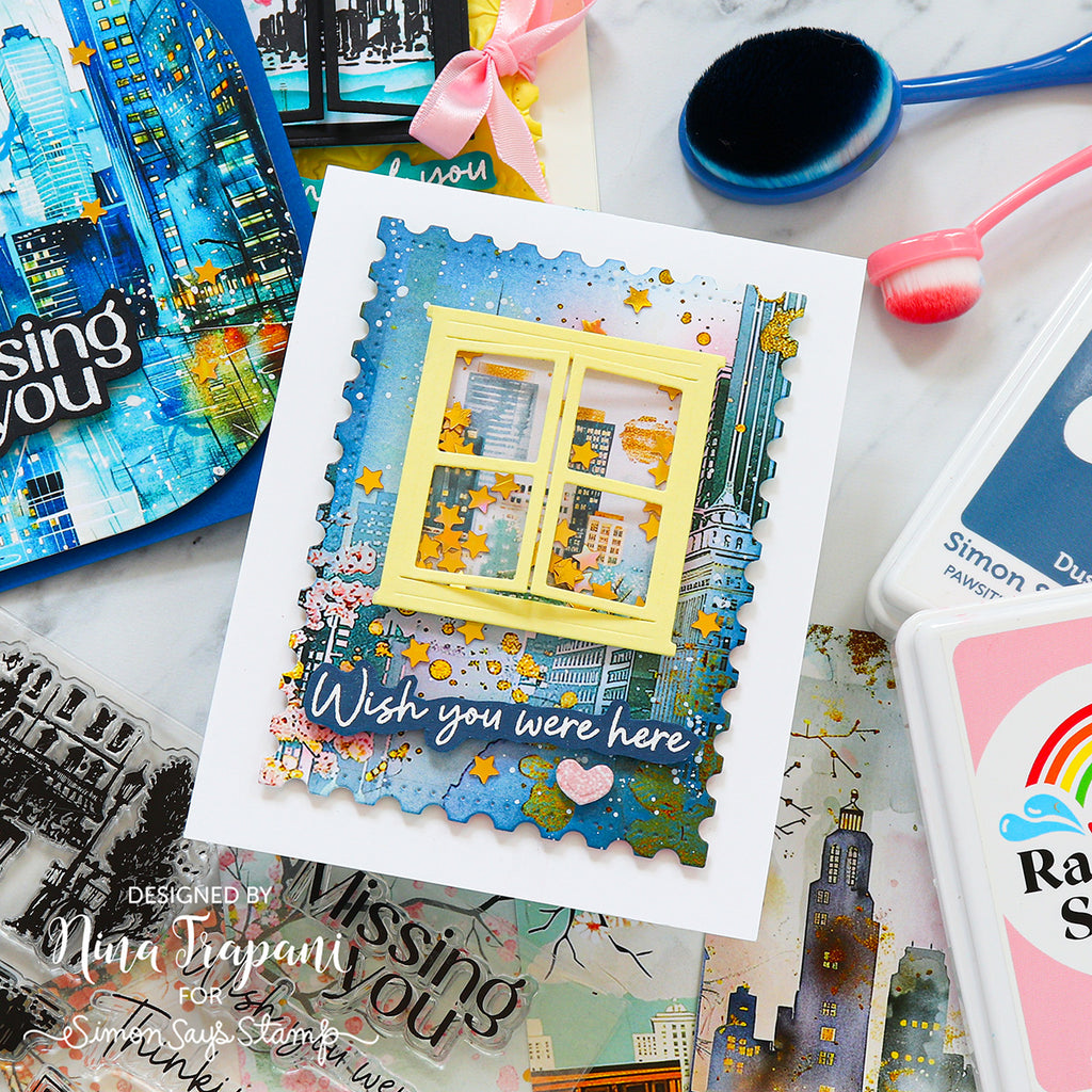 Simon Says Stamp Window Trio Wafer Dies 1401sd Miss You Card | color-code:ALT02