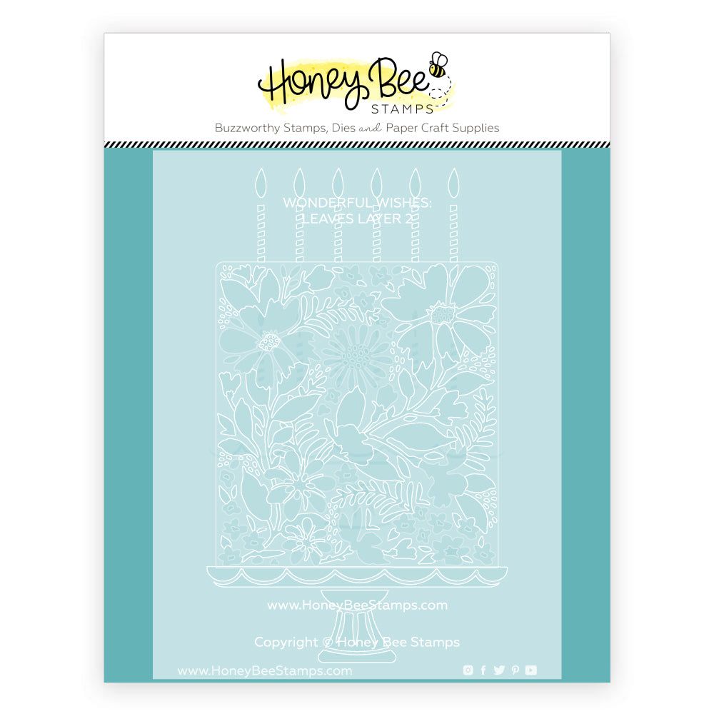 Honey Bee Wonderful Wishes Stencil Set Of 6 hbsl-147 Detailed Product View