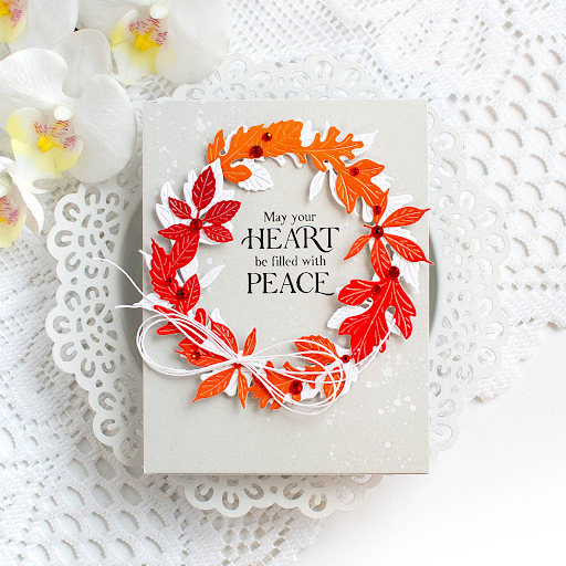 Simon Says Stamp Fall Wreath Wafer Dies s1077 STAMPtember Sympathy Card | color-code:ALT11