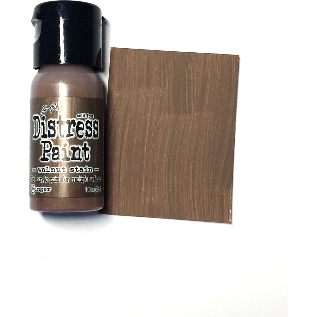 Tim Holtz Flip Top Distress Paint Walnut Stain Ranger TDF53361 Color Swatch