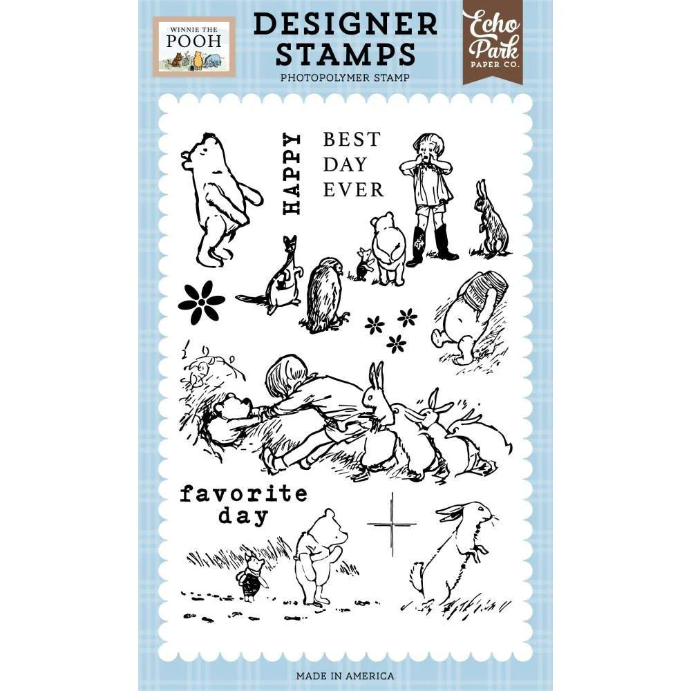 Echo Park Winnie Phrases Stamps And Dies Bundle