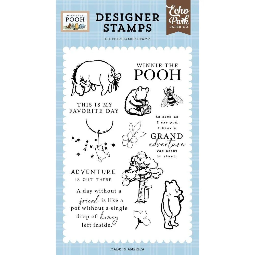 Echo Park Winnie Phrases Stamps And Dies Bundle