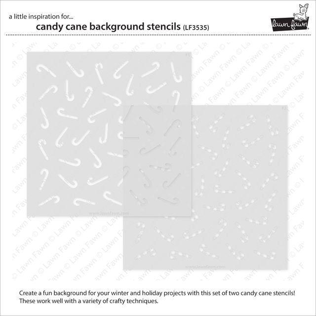 Lawn Fawn Candy Cane Background Stencils lf3535 Set of 2